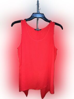Express Red Scoop Neck Tank Top